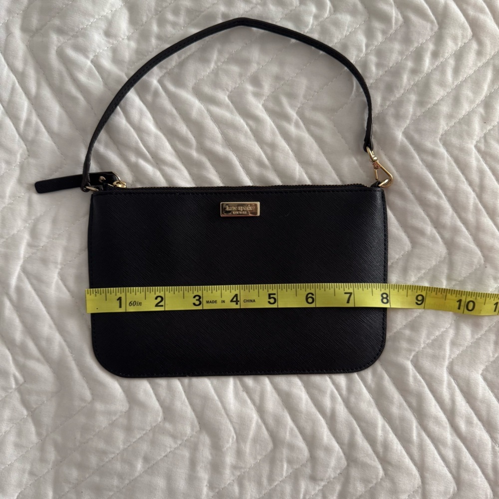 Kate Spade Lolly Newbury Lane Black Leather Wristlet Gold Hardware NEW - Picture 10 of 10
